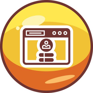 Günlük Kaydı Web simgesi, vektör illüstrasyonu