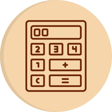 hesap makinesi vektör simgesi modern basit vektör çizimi