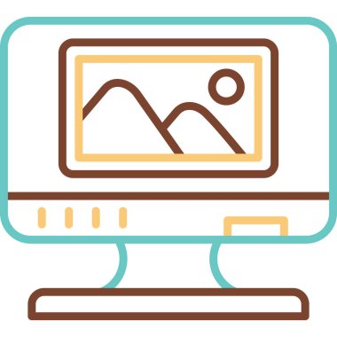 Resim web simgesi, vektör çizim 