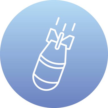 Hava bombası. Web simgesi basit illüstrasyon