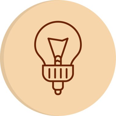 ampul simgesi, vektör illüstrasyonu