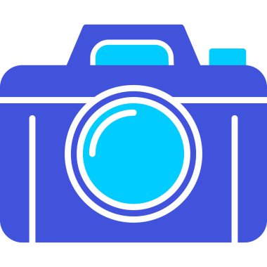 Bir fotoğraf makinesi simgesinin vektör illüstrasyonu