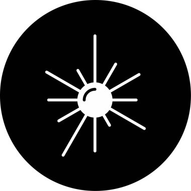 Güneş. Web simgesi basit illüstrasyon 