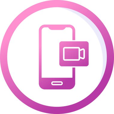 Video Arama simgesi, düz tasarım