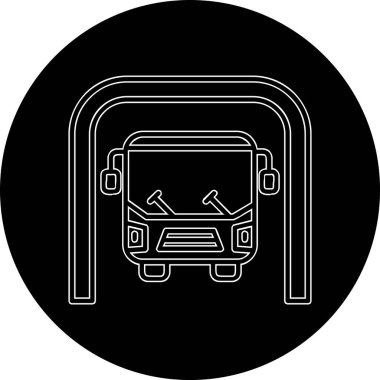 bus Underground renkli vektör simgesi