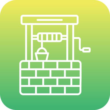 su kuyusu ikonu vektör illüstrasyonu