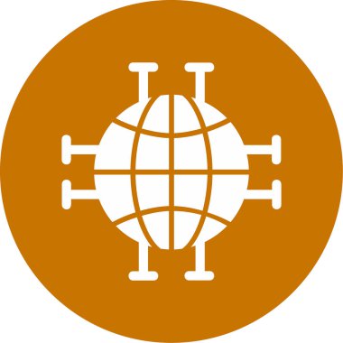 Dünya çapında web simgesi vektör illüstrasyonu               