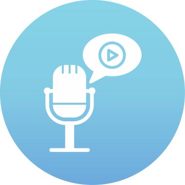 Medya podcast 'inin vektör illüstrasyonu