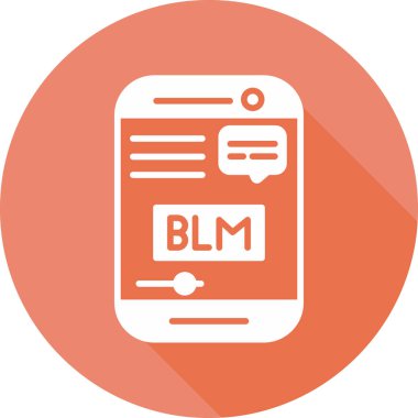 Akıllı telefon simgesinde BLM 'nin vektör modern illüstrasyonuName