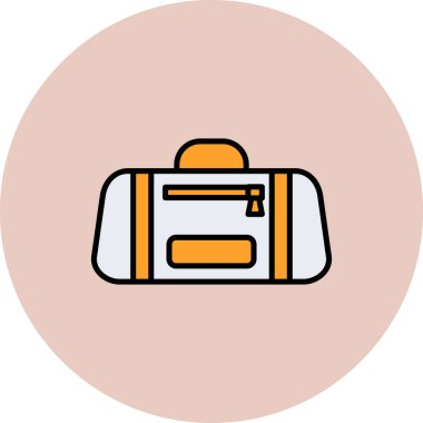 Spor çantası simgesi, vektör illüstrasyonu