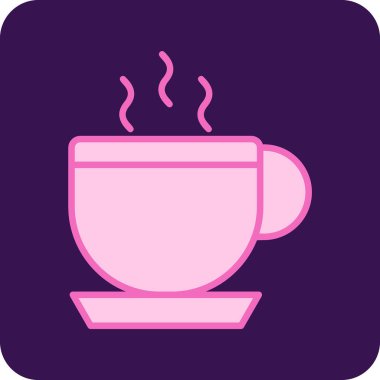 Kahve Kupası web simgesi, vektör çizim 