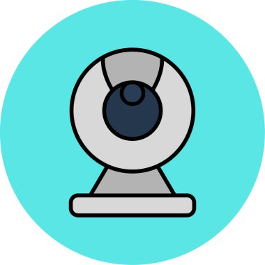 Web kamera simge vektör çizim