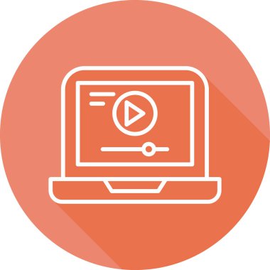 Video oynatıcı ikon vektör illüstrasyonu 