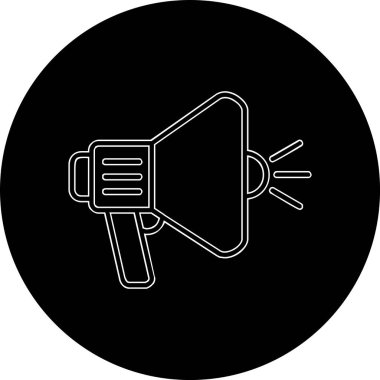 megafon web simgesi, vektör çizim 