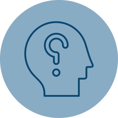 düşünce simgesi, modern vektör illüstrasyon tasarımı 