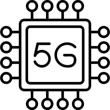  Cpu simge vektör illüstrasyonu