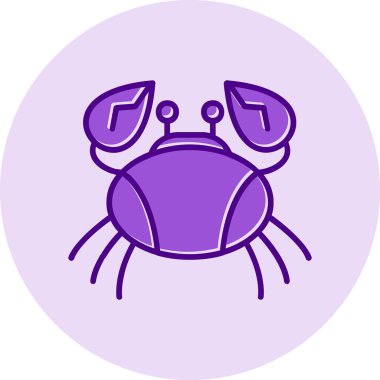 Yengeç simgesi, vektör illüstrasyonu basit tasarım 