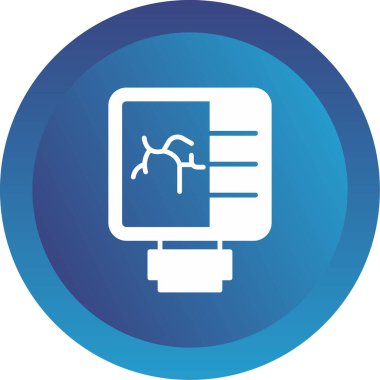 Koroner Anjiyogram simgesinin vektör çizimi      