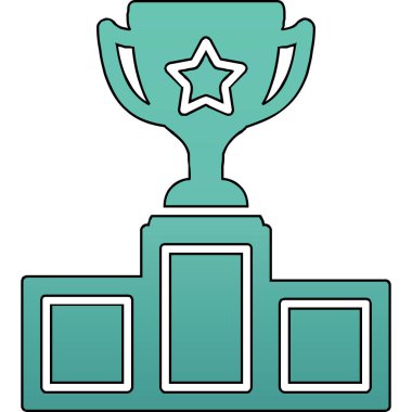 Galibiyet kupa vektör simgesi