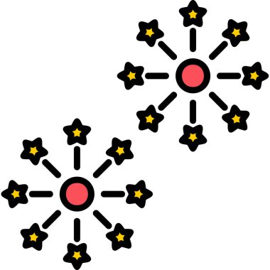 Havai fişek web simgesi, vektör illüstrasyonu 