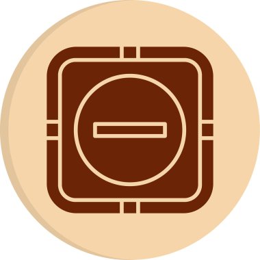 Eksi İşaret Ağı simgesi, vektör illüstrasyonu