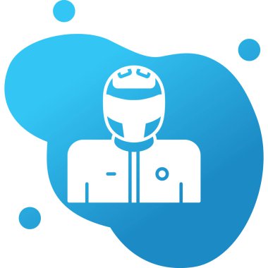 BMX sürücüsü. Web simgesi basit tasarım