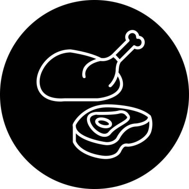 tavuk eti, ağ basit illüstrasyon