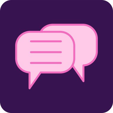 Sohbet simgesi vektör illüstrasyonu 