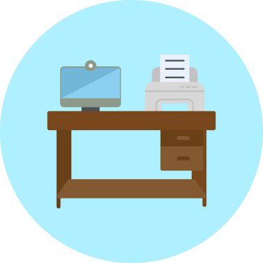 işyeri web simgesi vektör illüstrasyonu