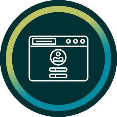 Günlük Kaydı Web simgesi, vektör illüstrasyonu