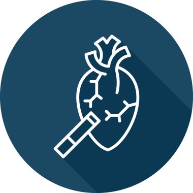 Sigara içme simgesi, vektör illüstrasyonu basit tasarım