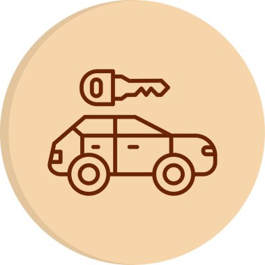 araba simgesi vektör illüstrasyonu 