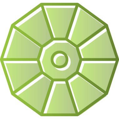 On iki yüzlü. Web simgesi basit illüstrasyon