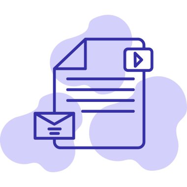 belge simgesi, vektör illüstrasyonu basit tasarım