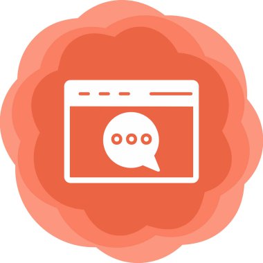 Web sohbet renk çizgisi vektörü simgesi 