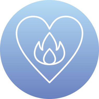 Tutku web simgesi basit illüstrasyon