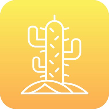 Kaktüs. Web simgesi basit illüstrasyon 