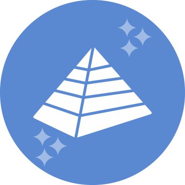 Piramit ağ simgesi vektör illüstrasyonu