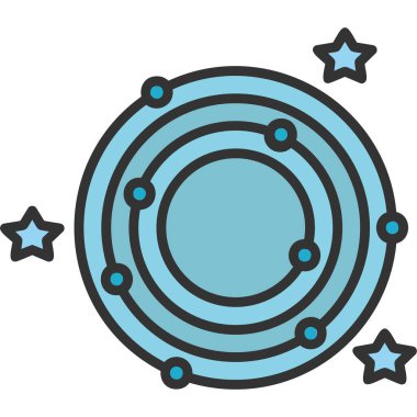 Galaxy web simgesinin vektör illüstrasyonu 