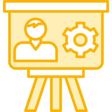 Proje Yönetimi düz simge vektör çizimi 