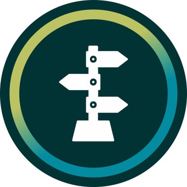 yön işareti simgesi, vektör illüstrasyonu 