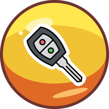 araba anahtarı vektör illüstrasyonu