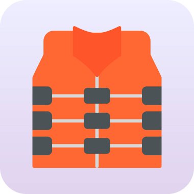 Can yeleği. Web simgesi basit illüstrasyon