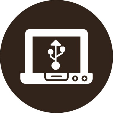 dizüstü bilgisayar simgesi, vektör illüstrasyonu basit tasarım