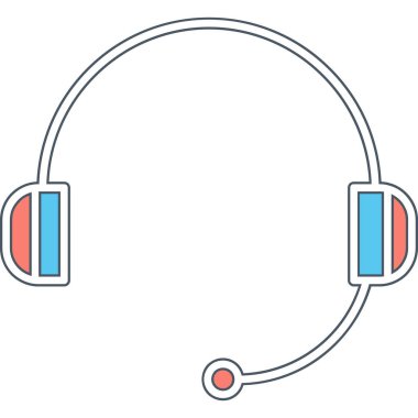 Kulaklık. Web simgesi basit illüstrasyon