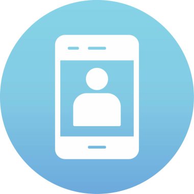 Mobil Kullanıcı simgesinin vektör çizimi