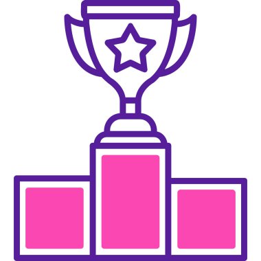 Galibiyet kupa vektör simgesi