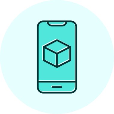 Görüntüde Artırılmış Gerçeklik simgesine sahip akıllı telefon 