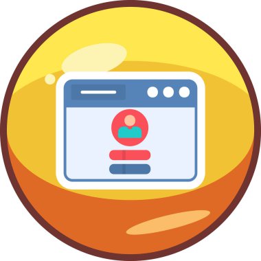 Günlük Kaydı Web simgesi, vektör illüstrasyonu