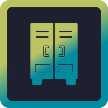 Dolap. Web simgesi basit illüstrasyon  